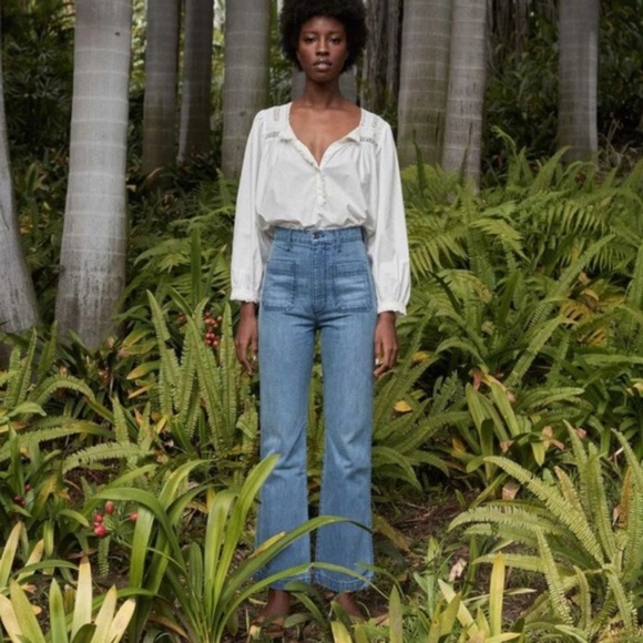 DÔEN Maritime Blue Women's Jeans (28) light wash - Picture 2 of 10